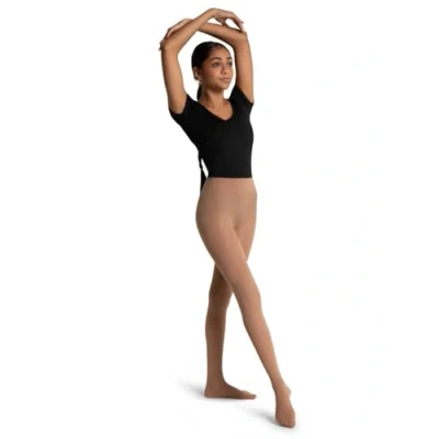 Image of Capezio Ultra Soft Footed Tights For Women, Professional Dance Tights, Nylon Performances &amp; Studio Time, Comfy Design With Self Knit Waistband Light Suntan, Size L XL