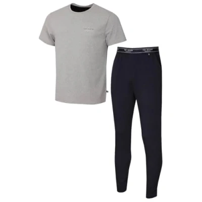 Image of Ted Baker Mens T Shirt And Jogger Set Light Grey/Navy M