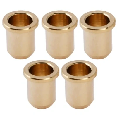 Image of Musiclily Pro 14mm Brass Bass String Ferrules Bushings Through Body for Jazz Bass/Precision Bass, Gold (Set of 5)