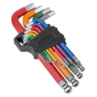 Image of Sealey Premier 13pc Anti Slip Jumbo Ball End Allen Key Hex Set, Colour Coded, Metric AK7192