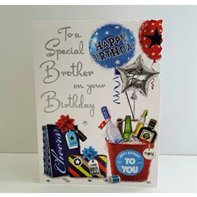 Image of Jonny Javelin Special Brother Birthday Card Ice Bucket Beer Presents