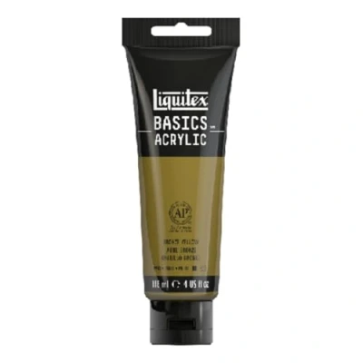 Image of LIQUITEX Basics Acrylic Paint, Bronze Yellow, 118 ml Tube