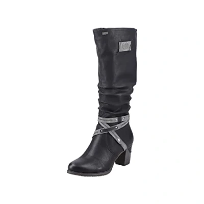 Image of Rieker Women&#039;s 96054 High Boots, Black (Schwarz/Smoke 00), 3.5 UK