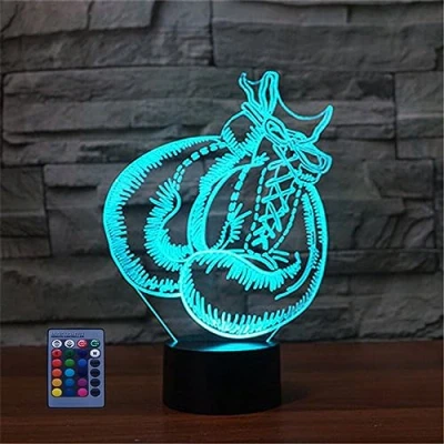 Image of HPBN8 Ltd 3D Boxing Glove Night Light USB Powered Remote Control Touch Switch Decor Table Optical Illusion Lamps 7/16 Color Changing LED Lamp Xmas Home Love Brithday Room Decoration
