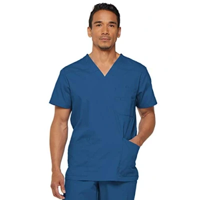 Image of Dickies Xtreme Stretch Men&#039;s V Neck Scrub Top, Royal, Medium