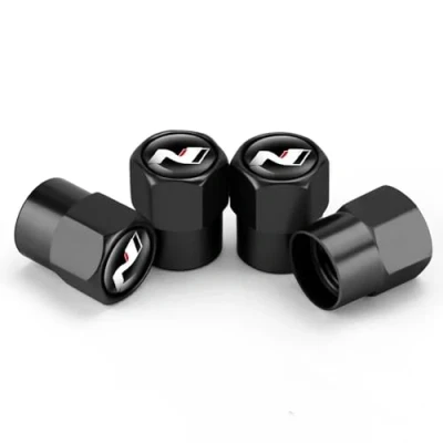 Image of 4PCS Screw On Tyre Valve Caps for Hyundai N LINE I20 I30 IX35 Tucson Elantra Kona Santafe Corrosion Resistant Dust Proof Leak Car Accessories,D