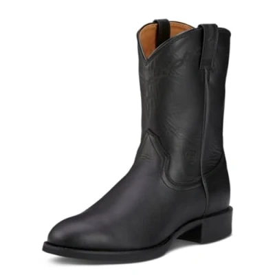 Image of ARIAT Men&#039;s Heritage Roper Leather, Round Toe Western Boots, Black, 7.5 UK