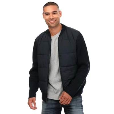 Image of Ted Baker Mens Spores Regular Wadded Zip Through in Navy Size Large