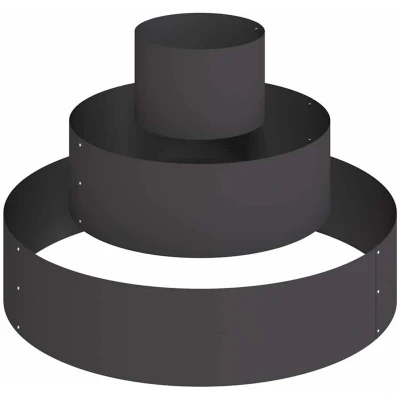 Image of vidaXL Metal Planter Steel/black Steel Large Modular
