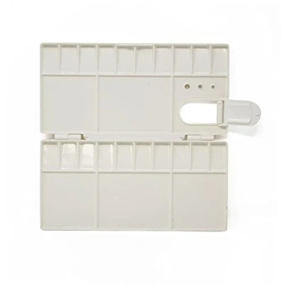 Image of White Plastic Folding Painting Palette with 25 Mixing Wells 21cm