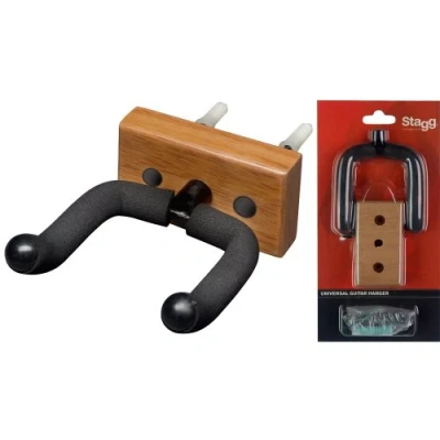 Image of Stagg GUH WN REC Wall Mount Electric Guitar Holder