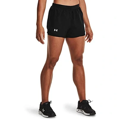 Image of Under Armour Fly By 2.0 2N1 Short Short, Women Black, Black / Reflective (001), SM