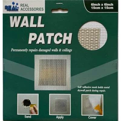 Image of 15cmx15cm Plasterboard Wall Repair Patch, Self Adhesive Fibreglass Mesh Reinforced, Drywall Hole Patch (15cm X 15cm)