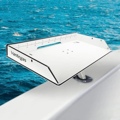 Image of Vantegas Boat Cutting Board Bait Table Filet With Fish Ruler For Cleaning Station, In Single Rod Holder Plier Storage and Knife Slot, Marine Accessories Boats Grill