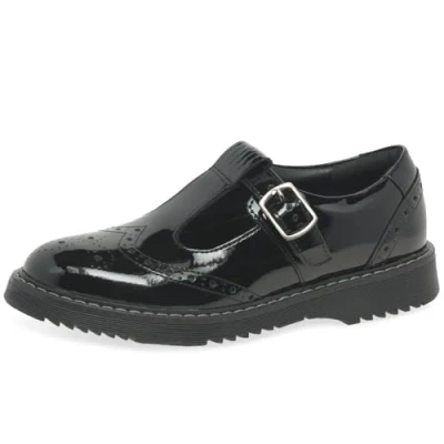 Image of Start rite Angry Angels Imagine Girls Senior School Shoes 6 UK Black Patent Medium