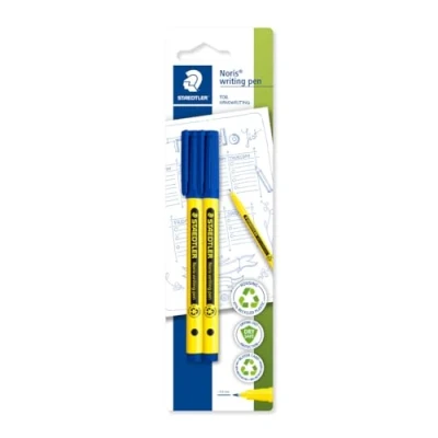 Image of STAEDTLER 307 3 BK2 Noris Handwriting Pen Blue (Pack of 2)