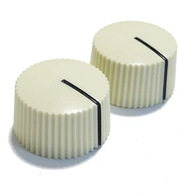 Image of Pair of Ivory vintage Melamine guitar knobs