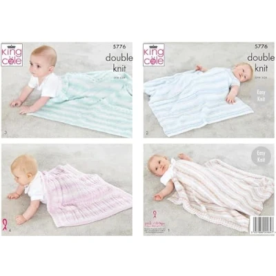 Image of King Cole 5776 Baby DK Blanket Knitting Pattern