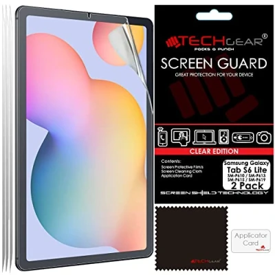 Image of TECHGEAR 2 Pack Galaxy Tab S6 Lite 10.4&quot; Screen Protectors (SM P610 / P613 P615 P619 P620 P625), Ultra CLEAR Protector Guard Cover Designed for Samsung