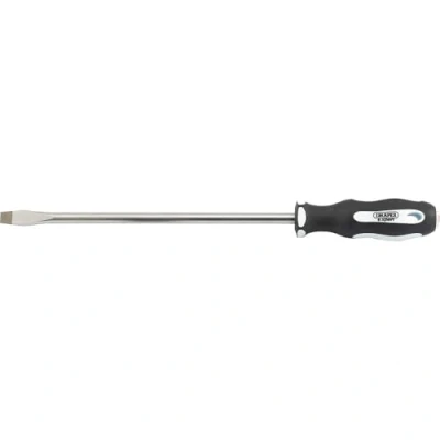 Image of Draper Plain Slot Soft Grip Screwdriver, 10 x 250mm