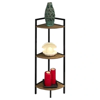 Image of HOMELOX Corner Shelf Stand 3 Tier Organizer Rack Storage Shelves Display Unit