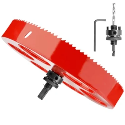 Image of GUOQEE 255mm Hole Saw with Quick Change Arbor, Drilling Cutter HSS BI Metal for Wood, Plywood, PVC, Drywall and Sheet