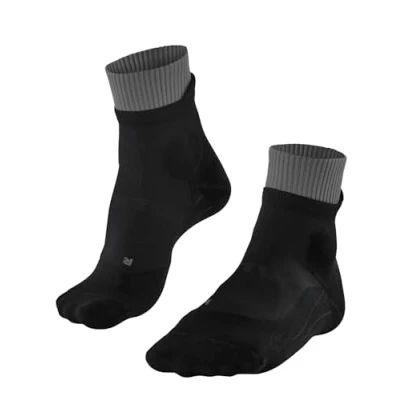 Image of FALKE Women&#039;s RU Trail W SO Functional Yarn Anti Blister 1 Pair Running Socks, Black (Black 3003), 2.5 3.5