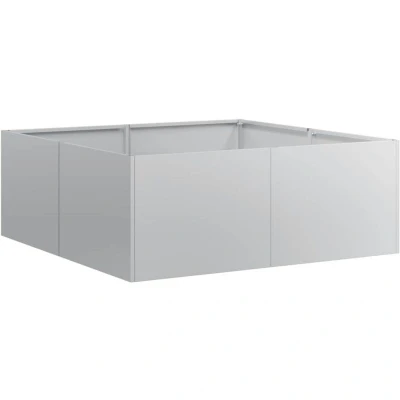 Image of vidaXL Planter 80x80x30 cm Galvanised Steel