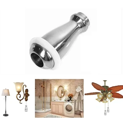 Image of TERF® Traditional Polished Chrome Cord Pull Handle Weight 45mm Use For Bathroom Shower Toilet Classic Light Switches Extractor Fans Roman Blinds Curtain Pack of 1