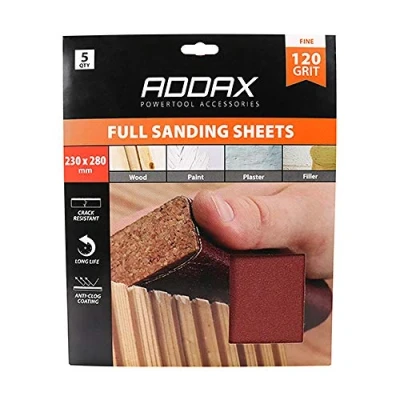 Image of 5x TIMCO Sanding Sheets 120 Grit Red 231191