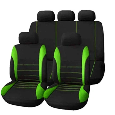Image of HotYou Classic Car Seat Covers Set Front &amp; Rear complete with headrest Covers,Removable and washable,Green