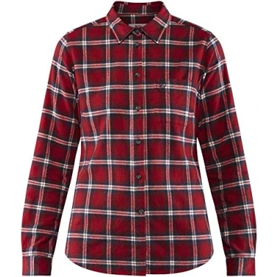 Image of Fjällräven ÖVIK Flannel Shirt W Buttondown blouse, Women&#039;s, Size: XS, Wine