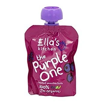Image of 12 Pack of Gluten Free Ellas Kitchen Smoothie Fruits Purple One 90 g