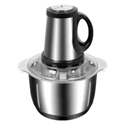 Image of Electric Mini Meat Grinder, 400W Food Processor Chopper, 5L Stainless Steel Bowl Vegetable and Mincing Machine, 3 Speed Control, with 5 Blade Blades, for Fruit