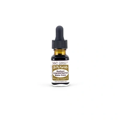 Image of Dr. Ph. Martin&#039;s Radiant Concentrated Water Color, 0.5 oz, Tobacco Brown (36C)