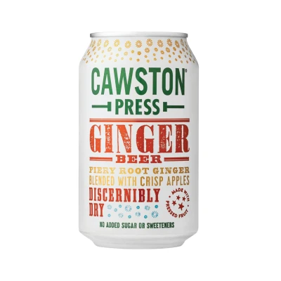 Image of Cawston Press Ginger Beer Soft Drink 330ml Can (Pack of 24)
