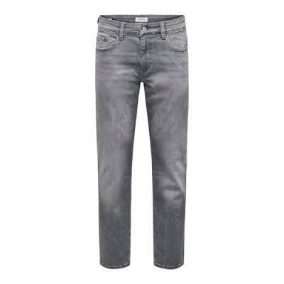 Image of ONLY &amp; SONS Men&#039;s Onsweft Reg. One MGD 7572 Dcc DNM Noos Jeans, lightgrey, 28 W/ 30 L