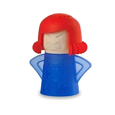 Image of Angry Mama Microwave Cleaner, Easily Cleans in Minutes, Oven Steam Kitchen Cleaning Tools (Blue)
