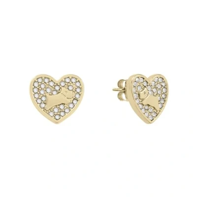 Image of Radley Gold Plated Pavé Stone Heart Earrings RYJ1446S