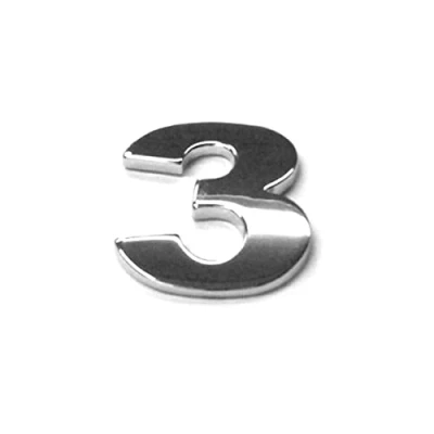 Image of Chrome Letters Digits Numbers Signs Self Adhesive 3D Emblem Decal Badge Sticker for Car Van Home Decor Digit 3