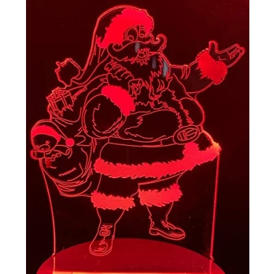 Image of True Face 3D Optical Illusion Night Light, Touch LED Table Desk Lamp 7 Color Changing USB Charger Powered Switch Light for Kids Friends Gift Santa