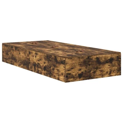 Image of vidaXL Storage Bed Frame Smoked Oak 75x190 cm