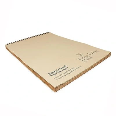 Image of Artway Tree Free Cotton Rag Sketchbook A4 Beige/Buff 250gsm 20 Sheets / 40 Sides
