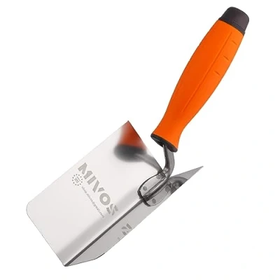 Image of Mivos Corner Trowel Stainless Steel 120 x 60 mm Inner Made of Spatula with Soft Grip for Working Corners in Walls EU
