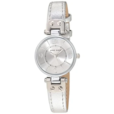 Image of Anne Klein Women&#039;s Leather Strap Watch