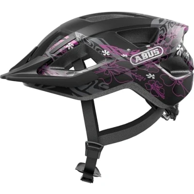 Image of ABUS Aduro 3.0 LED Bike Helmet sporty city in a stylish design for everyday and Tours with Rear Light Men Women Size M, black/red