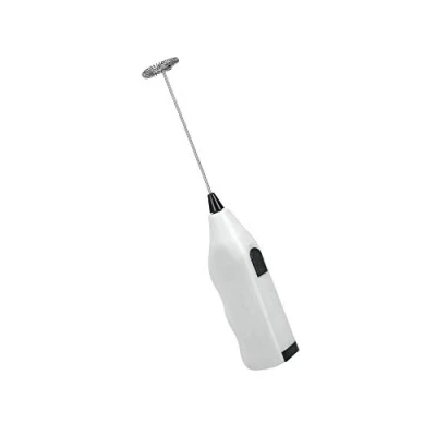 Image of Metaltex 25.92.31 Frother Handheld Electric Milk Foam Maker with Stainless Steel Spiral Whisk White