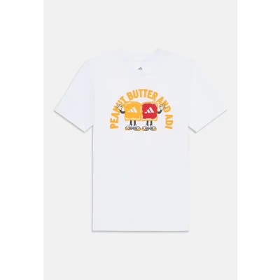 Image of adidas Performance FOOD Junior Unisex Sports Tshirt for kids, Size: 7 8y, White