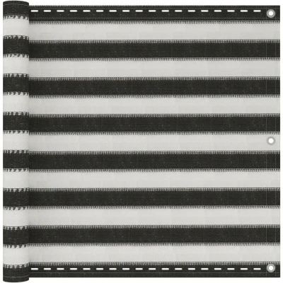 Image of vidaXL Balcony Screen HDPE 90x400 cm Anthracite and White
