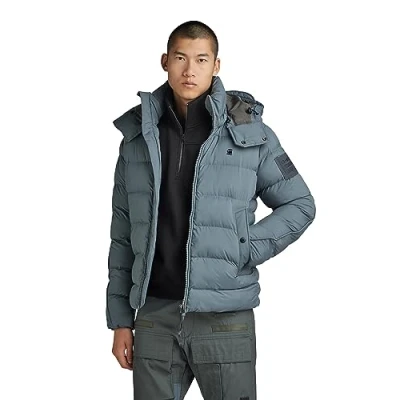 Image of G STAR RAW Men&#039;s Whistler Padded Hooded Jacket, Grey (axis D20100 D199 5781), S